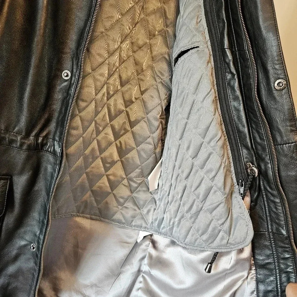 Laurence Roy Vintage 100% Lambskin Leather Moto  Biker Boho Jacket Black Size M. - Picture 13 of 16